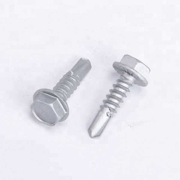 Carbon Steel  Hex Flange head Dacromet Plated Self Drilling Screw With Collar 