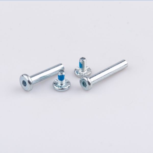 Factory price button head steel hex socket male and female screw 