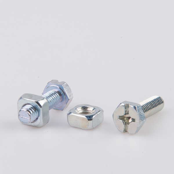 Furniture Combination Fitting Zinc ROHS Square Nut And Hexagon Bolt