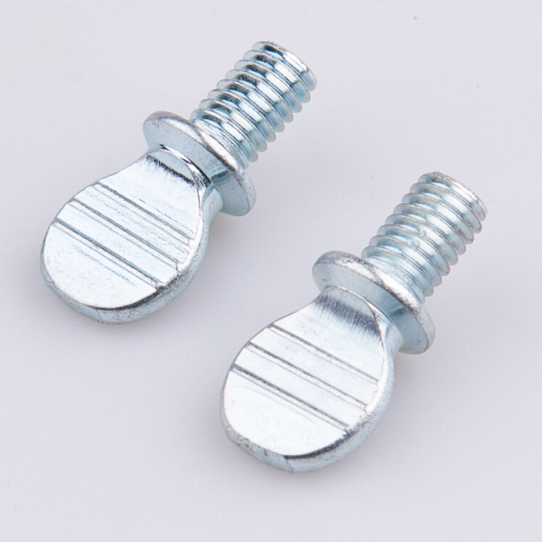 Custom carbon steel zinc coated wave washer head machine thread thumb screw from China 
