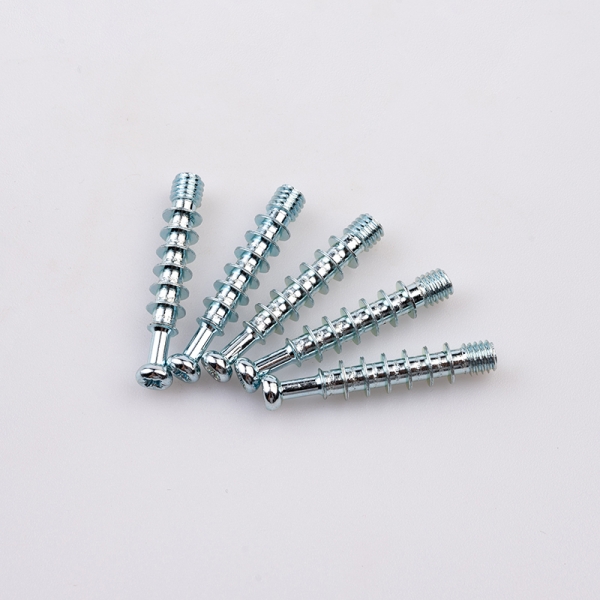 Furniture Screw Carbon Steel M6 3-in-1 Connecting Bolt