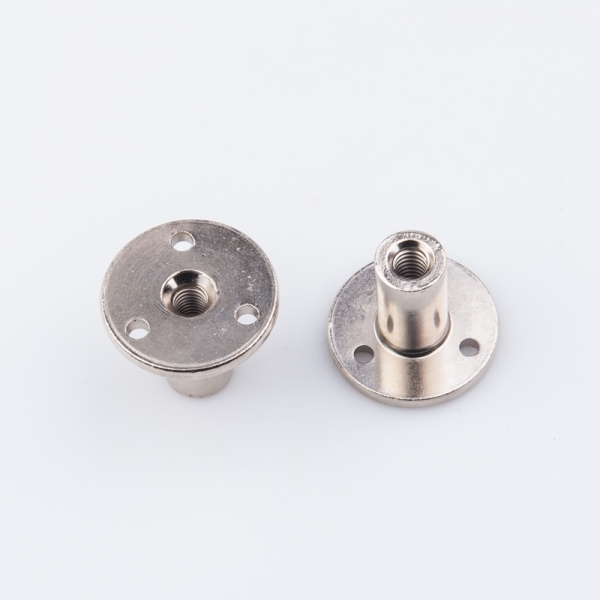 Nickel Coated Carbon Steel Brad Hole Tee Nut For Furniture